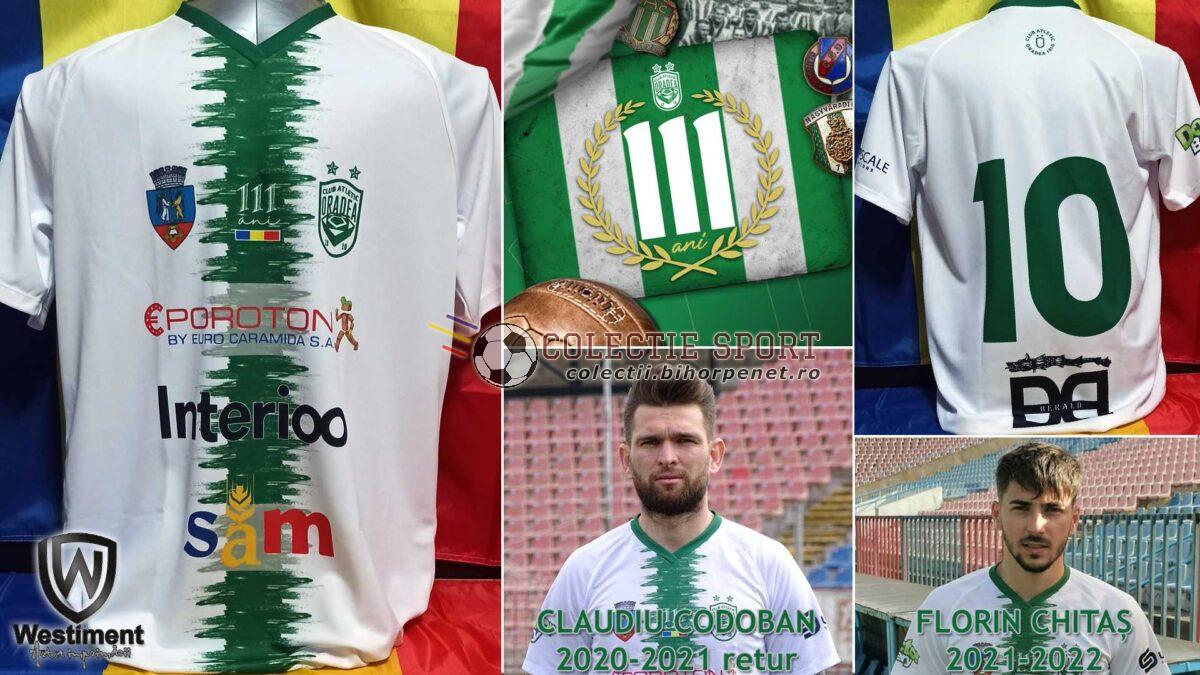 Tricouri de colectie Rapid Bihor Romania: Tricou de joc Club Atletic Oradea, 2021-2022, Westiment. Foto credit: https://www.facebook.com/caoradea