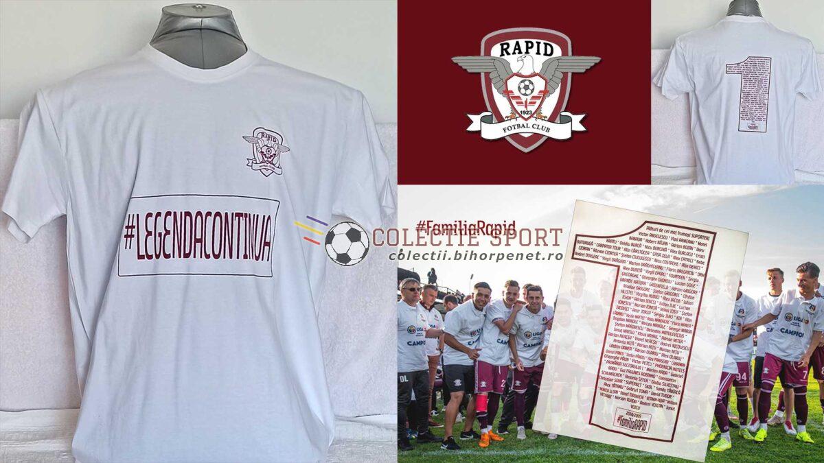 T-shirt #FamiliaRapid #LegendaContinua - 2019. Photo credit: FC Rapid 1923.