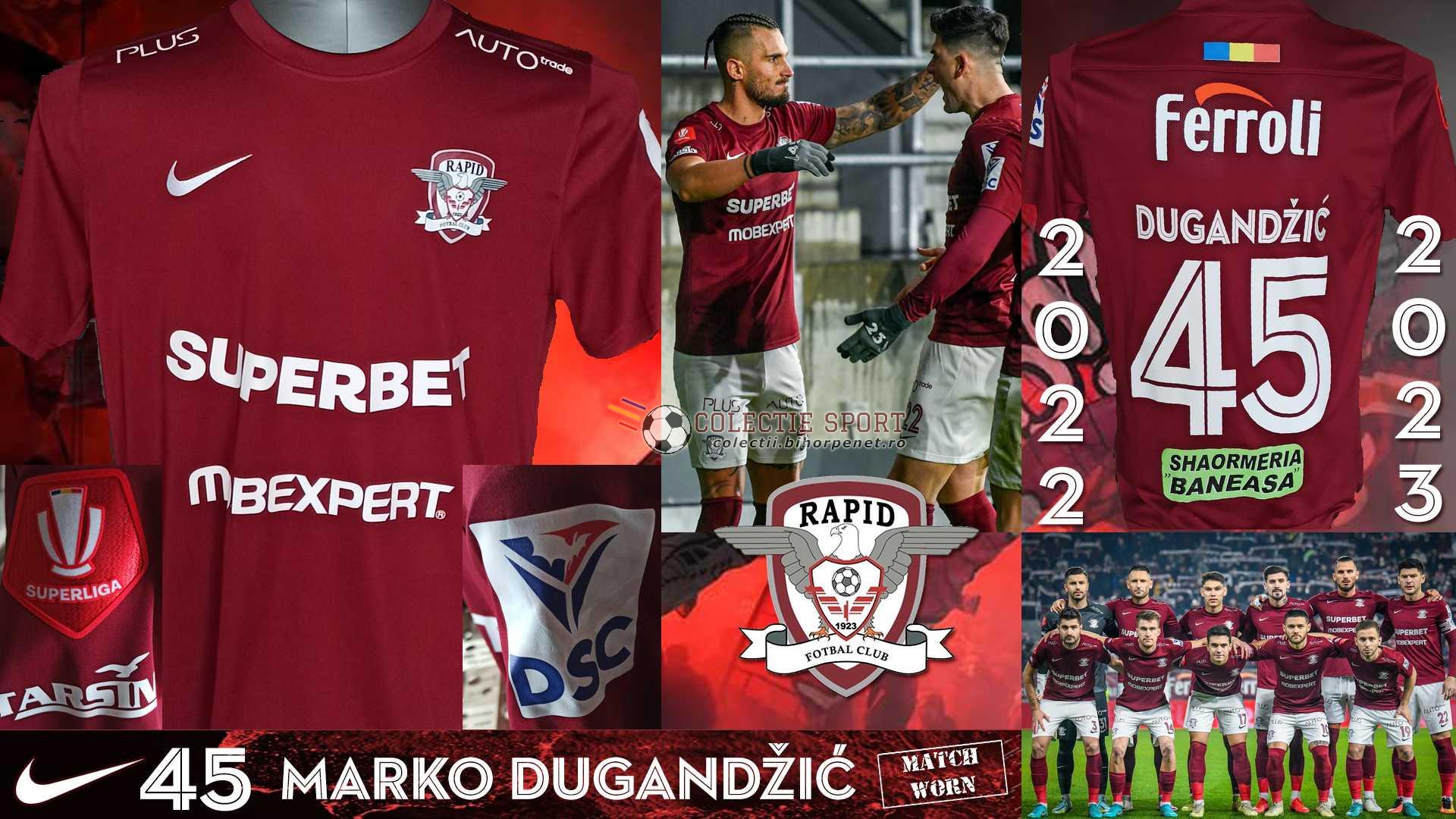 tricou-rapid-bucuresti-2022-2023-nike-45-marko-dugandzik-first-kit-mw